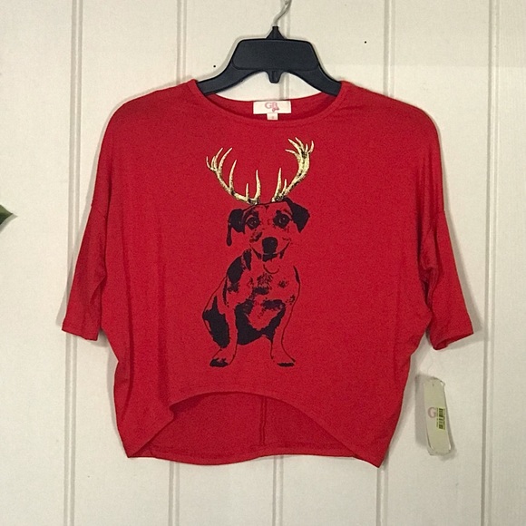 Cute GB Girls Stretch Blouse Top w/ Smiling Dog & Deer Horns
NWT
leggings jeans - Picture 4 of 16